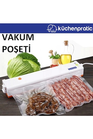 Küchen Pratic Tırtıklı Vakum Makinesi Poşeti 18X23Cm 40 Adet