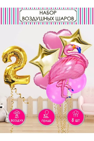 Fiolento 2 Yaş İçin Kız Çocukuna Hediye Rakamlı Doğum Günü Balonları 169909989 PEMBE