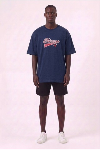 Lixa Chicago Lacivert Oversize Erkek T-shirt 142697 Siyah
