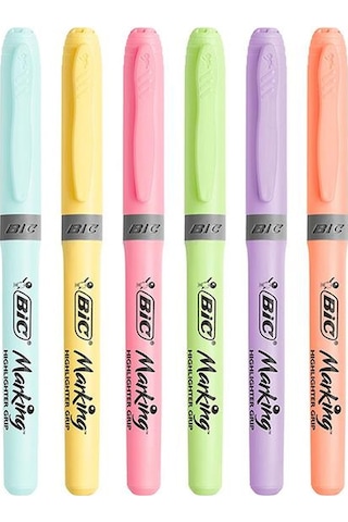 Bic Marking Fosforlu Kalem Pastel 6'Lı