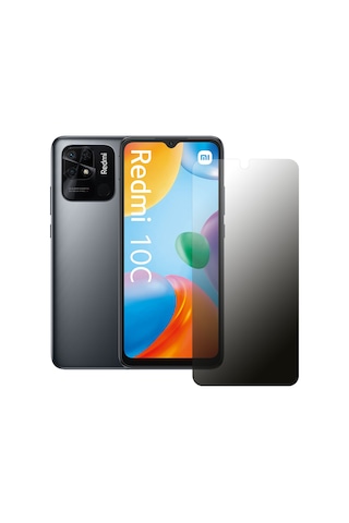 Xiaomi Redmi 10C / Poco C40 Hayalet Privacy FlexiGlass MAT Nano E