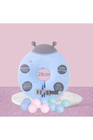 Mambobaby Emniyet Kemerli Bebek Yüzme Boyun Simidi Pembe 001