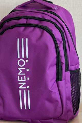 Nemo Bags Unisex Mor Sırt Çantası Büyük Boy Okul Spor Çantası