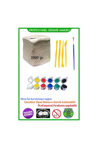 Seramik Hamuru Başlangıç Seti, Kil Çamuru, Oyun Hamuru, Seramik Şekillendirme Kalemi