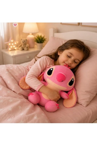 Stitch Peluş Oyuncak 30 Cm Yumuşak Hediyelik Sevimli Oyun Ve Uyku Arkadaşı Orta Boy Pembe