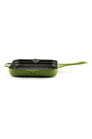 Hosseven Hs K Gtv 2828 Kare Grill Tava 28x28 Cm Yardımcı Kulplu Yeşil Yeşil