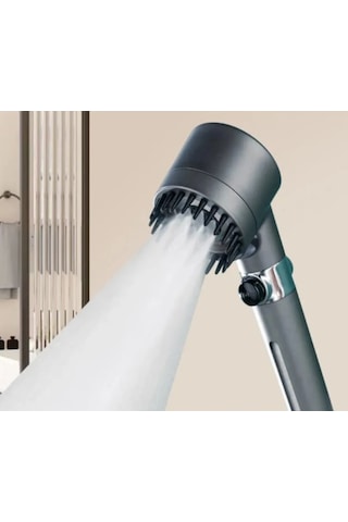 Maoyaya Masaj Taraklı 3 Fonksiyonlu Aç-kapa Özellikli Duş Başlığı Gri