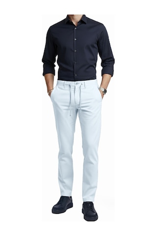 Deepsea Erkek Buz Mavisi Esnek Kumaş Slim Fit Beli Lastikli Günlük Spor Pantolon 2601070 Buz Mavisi