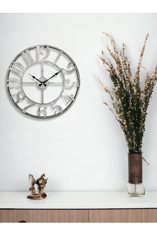 Galaxy Dm40gk Rakamlı Metal 40 Cm Duvar Saati Gri
