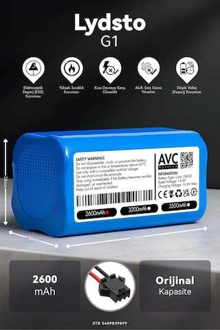 Lydsto G1 2600mah Robot Süpürge Bataryası K.k