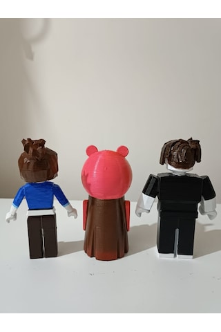 3'lü Roblox Karakter Figürleri Boy, Girl Bacon Ve Piggy