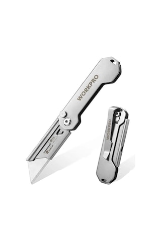 Workpro Wp211016 Paslanmaz Çelik Gövde Katlanır Rötuş Maket Bıçağı Fr Wp211016