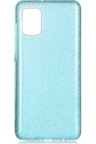 Galaxy Uyumlu A31 Kılıf Zore Shining Silikon Mavi