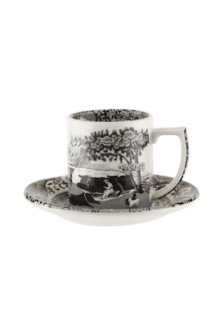 Spode Black Italian Espresso Fincanı Çok Renkli