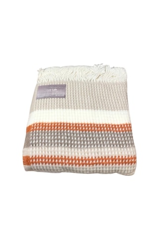 Dinarsu Cozy Life Pamuklu Skoç Tv Battaniyesi 130 X 170 Bej