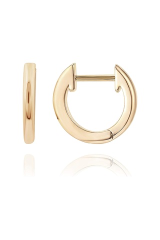 14k Altın Kaplama, Altın, S925 Ayar Gümüş Manşet Küpe Huggie Gold