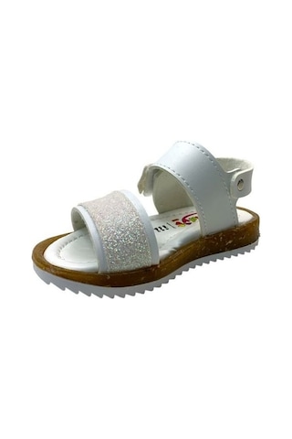 Tuğba Ortopedi 1147 Kız Bebe Sandalet Beyaz-pembe Beyaz