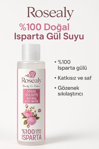 Rosealy Doğal Naturel Gül Suyu 400 ML