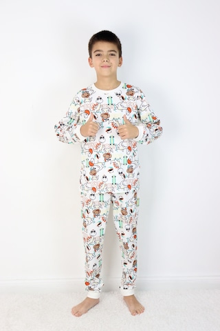 Harika Kids Erkek Çocuk Baskılı İnterlok Kumaş Uzun Kollu Pijama Takımı Siyah