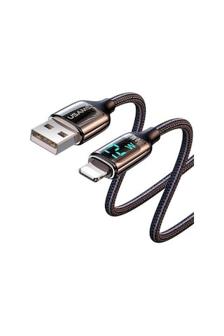 Novahub Usams Us-sj543 Dijital Göstergeli 1.2m 2.4a Lightni, Çinko Alaşım, Type-c 100w Pd Hızlı Şarj Kablosu