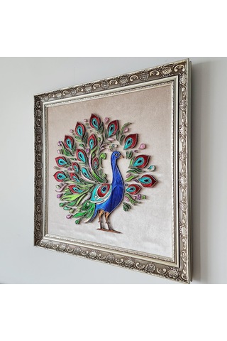 Tavus Kuşu Filografi Tablo 70 70 Cm