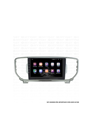 Myway Kia Sportage Android Multimedya Carplay Navigasyon Ekran - 8gb Ram+128 Gb Hdd - Myway 9"