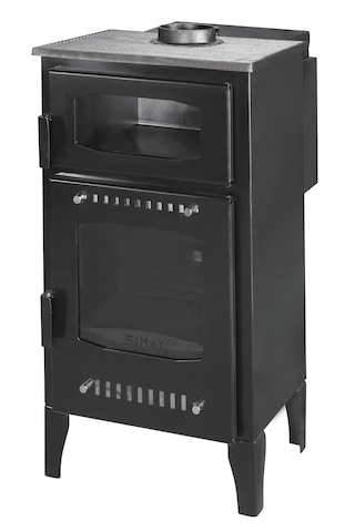 Geniş Camlı Odun Ve Pelet Şömine Sobası - 8 Kw, Fırınlı, Ayarlanabilir Isı Teknolojisi, Eko Model