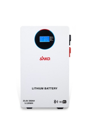 Sako Li-sun 25.6 Volt 200ah 5.12kwh Lifepo4 Lityum Akü