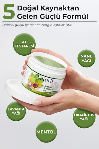 Naturix At Kestanesi Balsamı Masaj Jeli 2'li Eko Set - 500 Ml