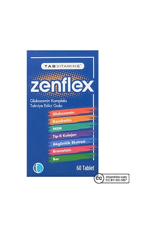 Tabvitamins Zenflex Glukozamin 60 Tablet
