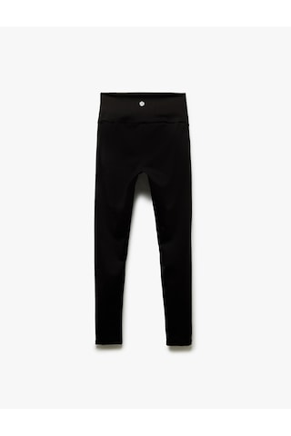 Koton Yüksek Bel Dikiş Detaylı Skinny Fit Spor Tayt Siyah 5sak40211nk SiYAH