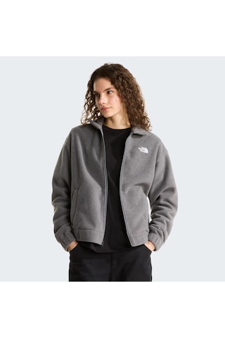 The North Face W Fleece Collared Kadın Polar-34094 Gri