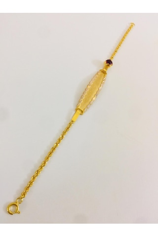 Çelikoğlu Kuyumculuk 8 Ayar Altın Bebek Çocuk Künyesi Bilekligi 1