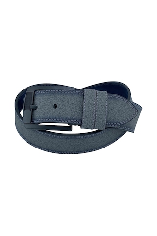 Süzer Deri Gri Suni Deri Çift Dikişli 4.5 Cm. Genişlik Unisex Spor Kemer - 4515-11 001 Gri