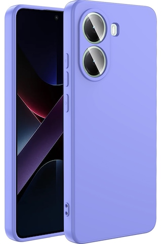 Xiaomi Poco X7 Pro Kılıf Mara Lansman İç Yüzeyi Kadife Kılıf Lila