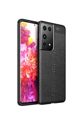 Samsung Uyumlu Galaxy S21 Ultra Kilif Deri Tarzi Niss Silikon Case 389472356