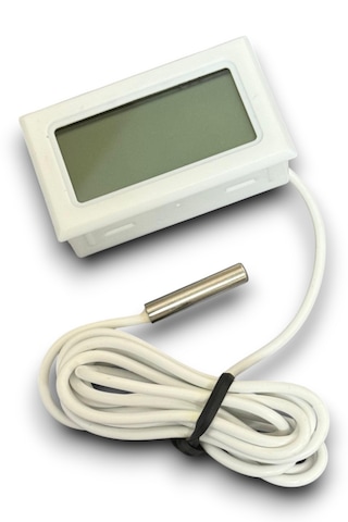 Mini Dijital Termometre Sıcaklık Ölçer - Beyaz Pil Dahil