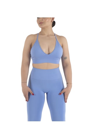 Nature The Brand Ntb İp Askılı V Yaka Sporcu Sütyeni, Fitness, Yoga, Pilates, Koşu, Antrenman Mavi
