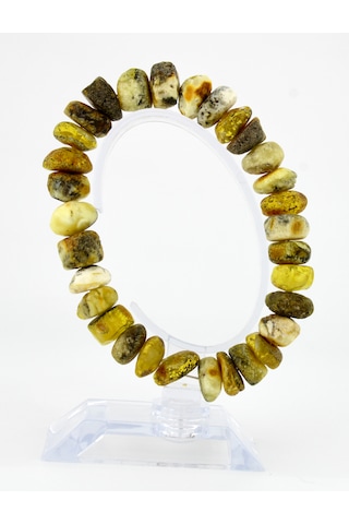 Kehribar Bileklik Amorf Tasarım Ambergold Blk23-130 Çok Renkli
