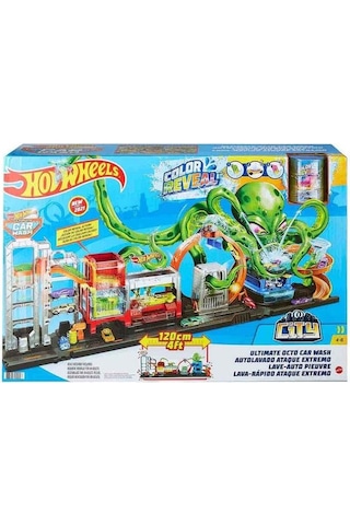 Hot Wheels GTT96 Dev Ahtapot ile Araba Yıkama Oyun Seti