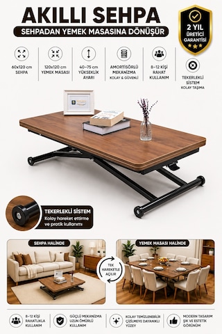 Home Üst Tabla Mdf Ceviz Oval Köşe Alt Ayak Siyah
