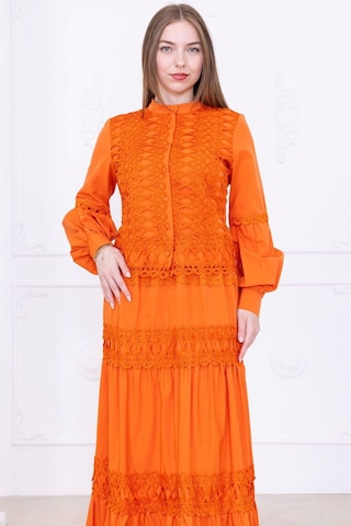 Dantel Detaylı İkili Takım 4712-oranj Oranj