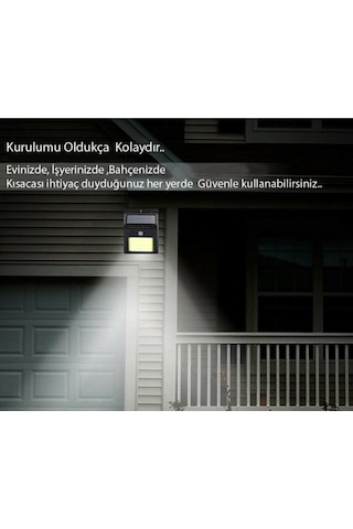 River World 48 Ledli Güneş Enerjili Hareket Sensörlü Bahçe Lambası