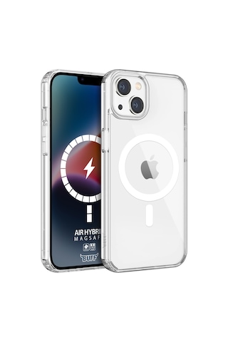 Buff Apple iPhone Uyumlu 14 - 2x5d Ekran Koruyucu + Magsafe Kılıf + Lens Koruyucu Glass Şeffaf