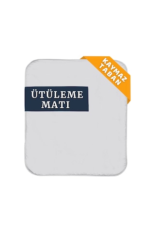 Beylini Ütüleme Matı Masası Kılıfı Örtüsü Bezi, Keçeli,Süngerli 53x71 cm Gri