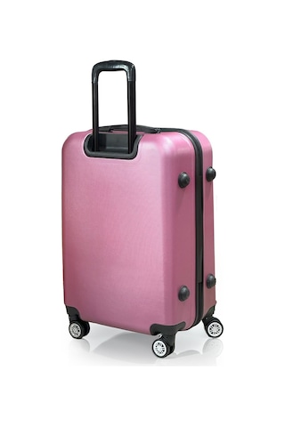 Polo&sky Elmas Model Gül Kurusu Renk Orta Boy Valiz Gülkurusu