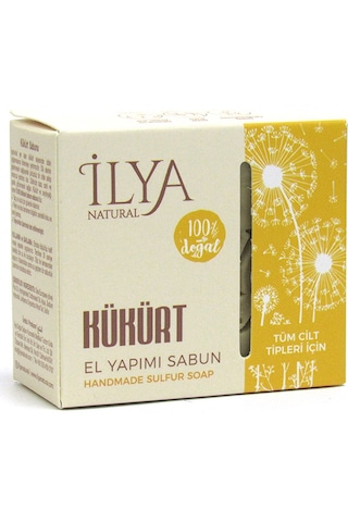 İlya Natural Kükürt Sabunu Hatay %100 Doğal El Yapımı Banyo Sabunu 100 G