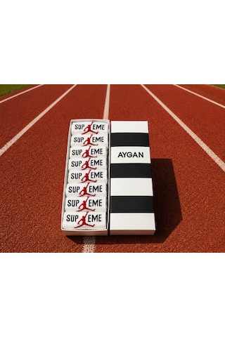 8 Çift Beyaz Kolej Tenis Spor Çorap 8 Adet