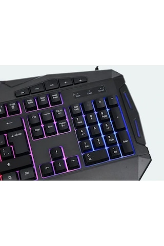 Wozlo WZ-790M Işıklı Usb Oyuncu Multimedia Gaming Q Klavye