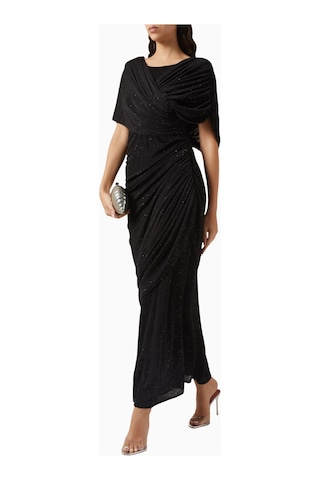 Ac By Aanchal Chanda Draped Maxi Kadın Elbise Siyah